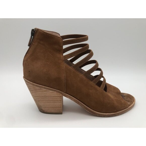 Eileen Fisher James Strappy Sandals Tan Light Brown Open Toe Zip Back Women's 9 - Picture 3 of 8